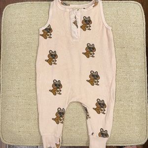 Hugo ❤️ Tiki - Terry Long Leg Romper Brown Canguro